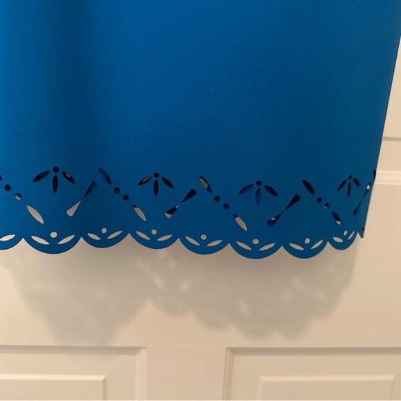 JCrew Factory sleeveless blue above-the-knee dress Sz 2 - Picture 3 of 3